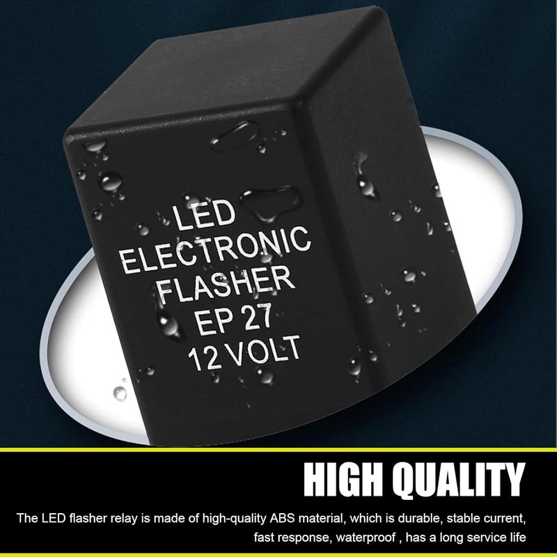Zosgrew LED Flasher Relay, 12V 5-Pin LED Flasher Relay Fits EP27 FL27 LED Turn Signal Lamps Specific Flasher, Compatible with 1975-2007 Acura, BMW, Cadillac, Chevrolet, Dodge, Ford (Black) - Image 5